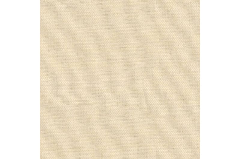 beBasic fodskammel 60x60x39 cm stof og kunstlæder cremefarvet - Creme - Puf