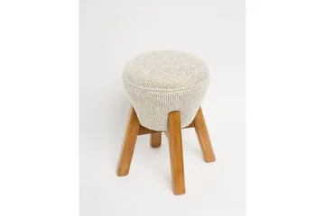 Brenric Howard fotpall 38 cm - Creme/Valnød - Møbler - Stole & lænestole - Taburet & skammel - Puf