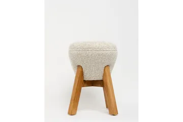 Brenric Howard fotpall 38 cm - Creme/Valnød - Møbler - Stole & lænestole - Taburet & skammel - Puf