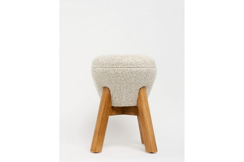 Brenric Howard fotpall 38 cm - Creme/Valnød - Møbler - Stole & lænestole - Taburet & skammel - Puf