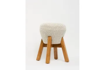 Brenric Howard fotpall 38 cm - Creme/Valnød - Møbler - Stole & lænestole - Taburet & skammel - Puf