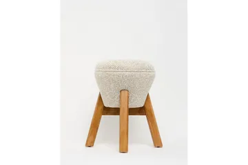 Brenric Howard fotpall 38 cm - Creme/Valnød - Møbler - Stole & lænestole - Taburet & skammel - Puf