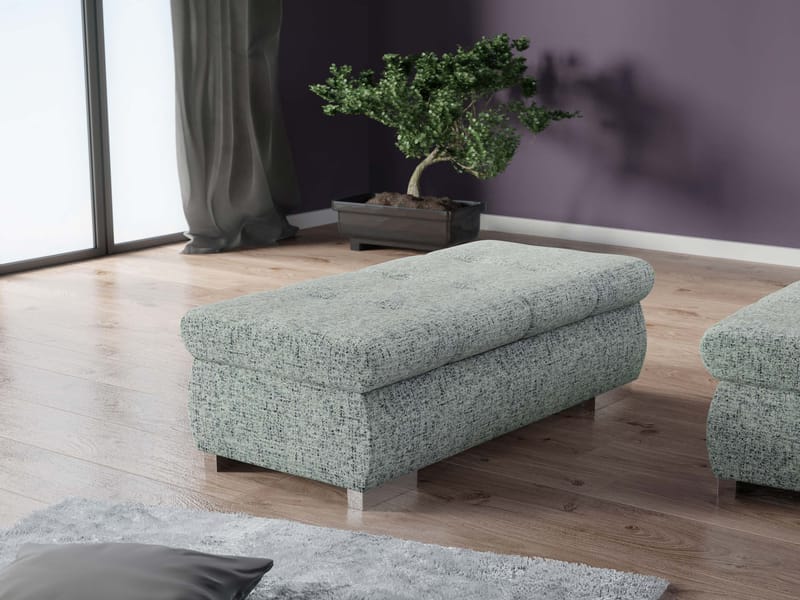 Cerys Fodskammel 120 cm - Grå - Møbler - Stole & lænestole - Taburet & skammel - Puf