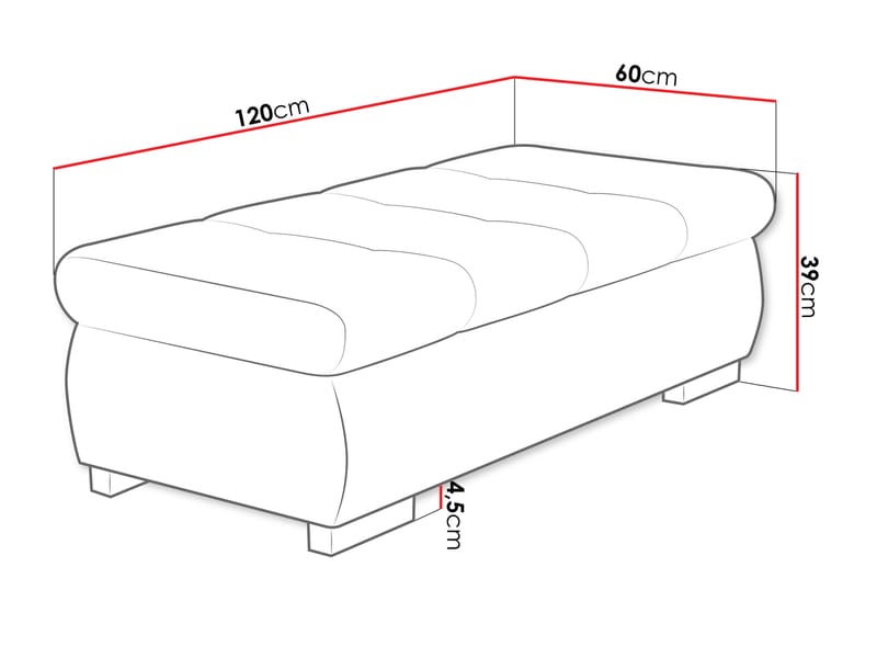 Cerys Fodskammel 120 cm - Grøn - Møbler - Stole & lænestole - Taburet & skammel - Puf