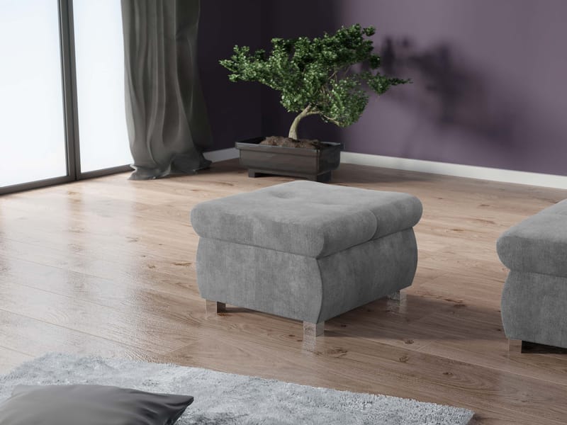 Cerys Fodskammel - gr å - Møbler - Stole & lænestole - Taburet & skammel - Ottoman