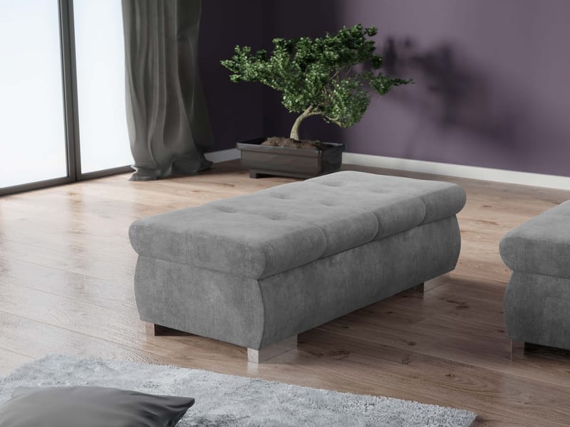 Cerys Fodskammel - grå - Møbler - Stole & lænestole - Taburet & skammel - Ottoman