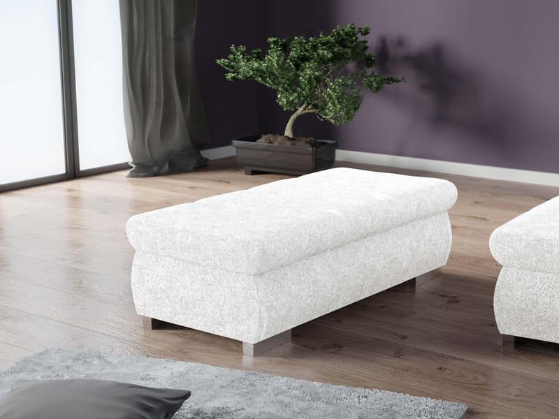 Cerys Fodskammel - hvid - Møbler - Stole & lænestole - Taburet & skammel - Ottoman