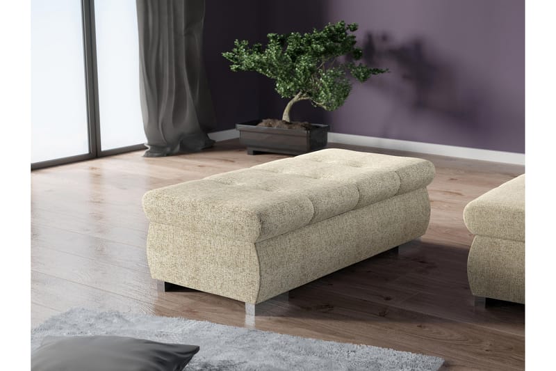 Cerys Fotpall 60 cm - Beige - Møbler - Stole & lænestole - Taburet & skammel - Puf