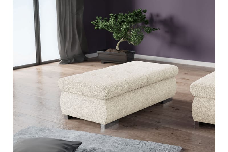 Cerys Fotpall 60 cm - Beige - Møbler - Stole & lænestole - Taburet & skammel - Puf