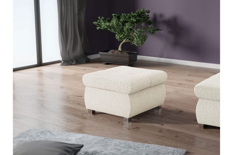 Cerys Fotpall 60 cm - Beige - Møbler - Stole & lænestole - Taburet & skammel - Puf