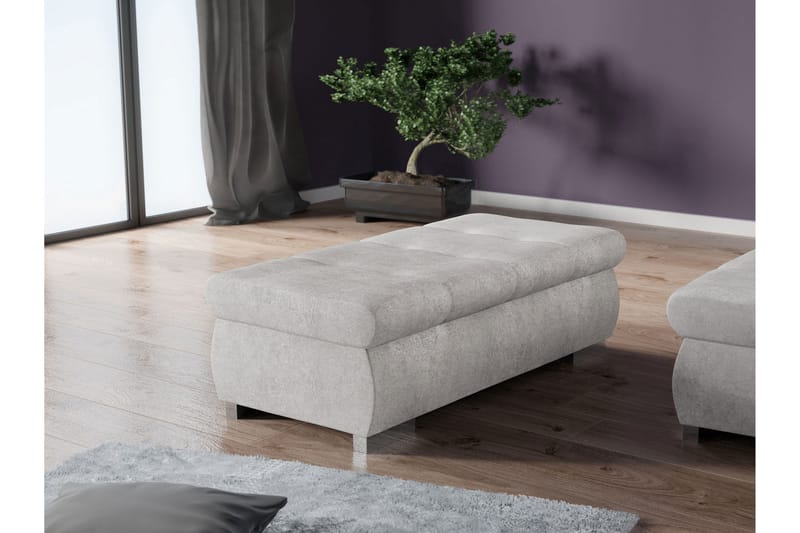 Cerys Fotpall 60 cm - Grå - Møbler - Stole & lænestole - Taburet & skammel - Puf