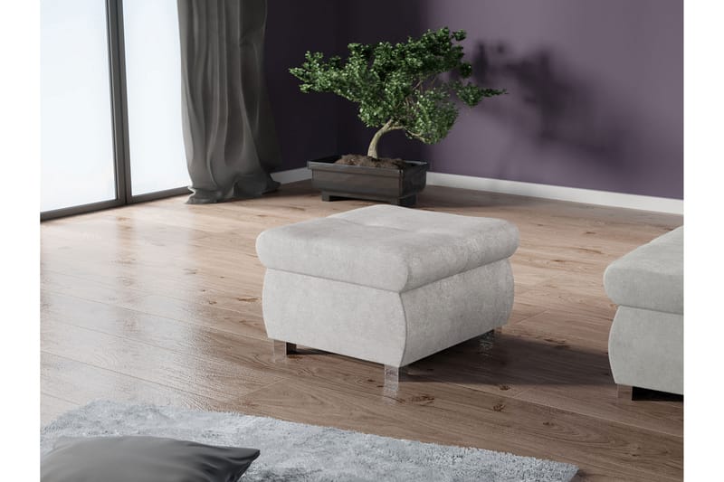 Cerys Fotpall 60 cm - Grå - Møbler - Stole & lænestole - Taburet & skammel - Puf