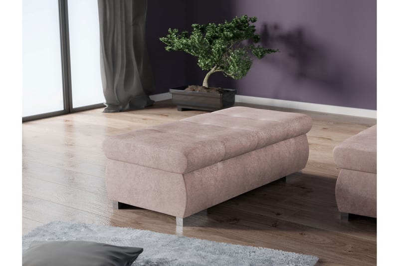 Cerys Fotpall 60 cm - Rosa - Møbler - Stole & lænestole - Taburet & skammel - Puf