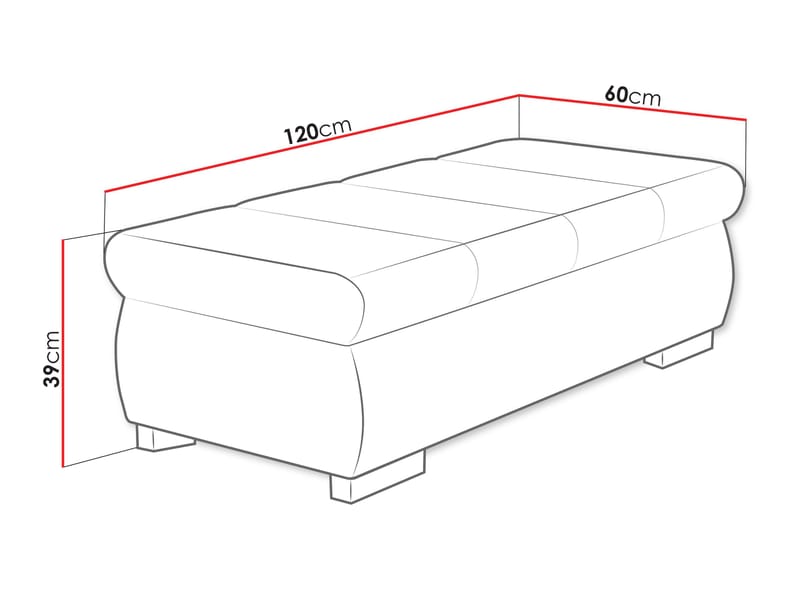 Cillo Fodskammel 120 cm - Møbler - Stole & lænestole - Taburet & skammel - Ottoman