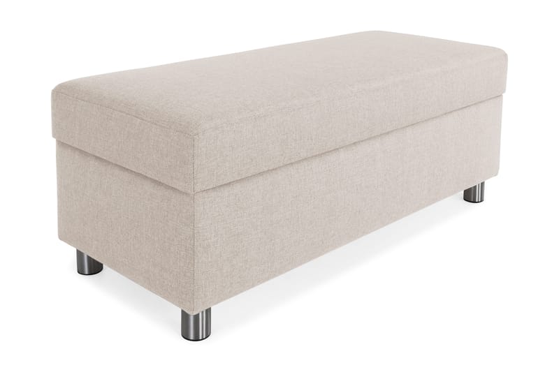 Crazy Fodskammel med Opbevaring 120x50, Beige