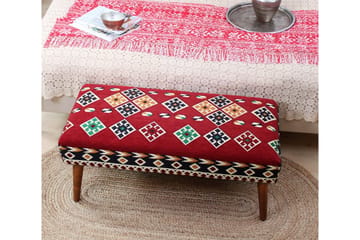 Crossett Siddepuf 91 cm - Rød - Møbler - Stole & lænestole - Taburet & skammel - Ottoman