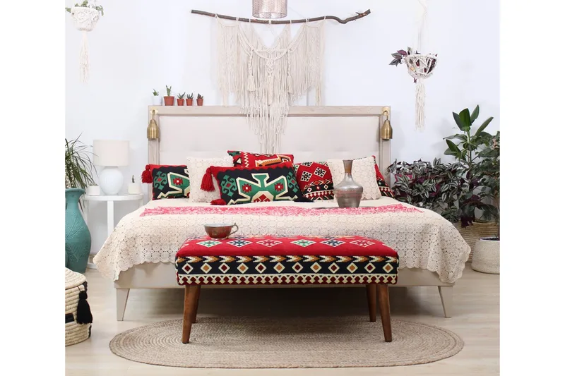 Crossett Siddepuf 91 cm - Rød - Møbler - Stole & lænestole - Taburet & skammel - Ottoman