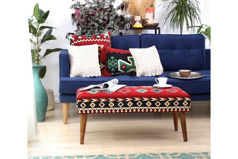 Crossett Siddepuf 91 cm - Rød - Møbler - Stole & lænestole - Taburet & skammel - Ottoman