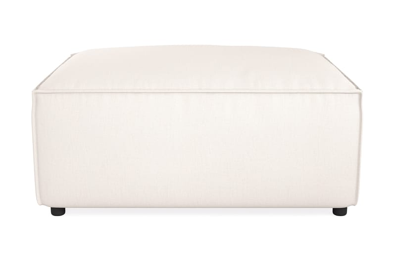 Cubo 1-personers Rektangulær Fodskammelmodul i Stof 120 cm bred, Lys beige