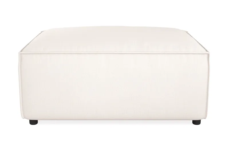 Cubo 1-personers Rektangulær Fodskammelmodul i Stof 80 cm bred, Lys beige