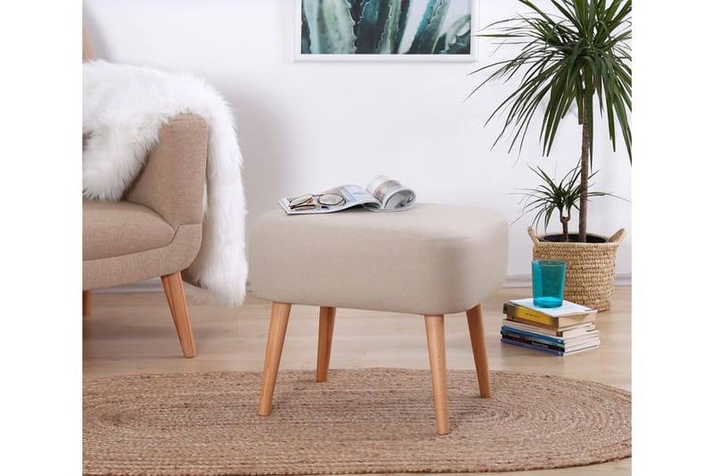 Demopolis Siddepuf 50 cm - Beige - Møbler - Stole & lænestole - Taburet & skammel - Ottoman
