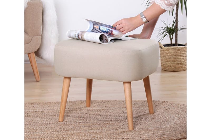 Demopolis Siddepuf 50 cm - Beige - Møbler - Stole & lænestole - Taburet & skammel - Ottoman