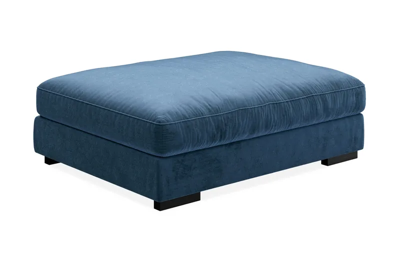 Dubai fodskammel velour, Blå