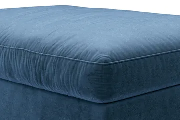 Dubai Rektangulær Fodskammel 120x95 cm i Velour - Blå - Møbler - Stole & lænestole - Taburet & skammel - Puf