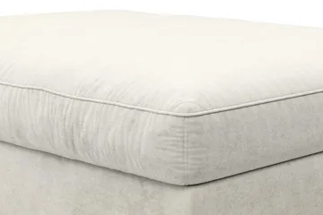 Dubai Rektangulær Fodskammel 120x95 cm i Velour - Hvid - Møbler - Stole & lænestole - Taburet & skammel - Puf