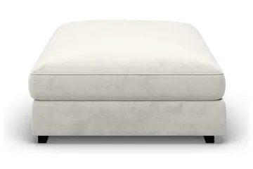 Dubai Rektangulær Fodskammel 120x95 cm i Velour - Hvid - Møbler - Stole & lænestole - Taburet & skammel - Puf