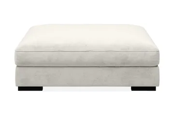 Dubai Rektangulær Fodskammel 120x95 cm i Velour - Hvid - Møbler - Stole & lænestole - Taburet & skammel - Puf