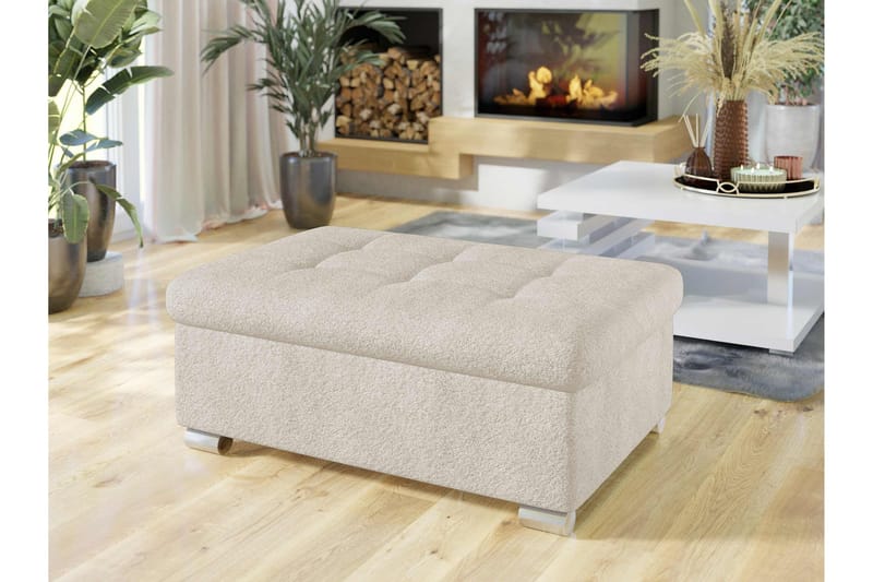 Dynir Fodskammel 70 cm - Beige - Møbler - Stole & lænestole - Taburet & skammel - Puf