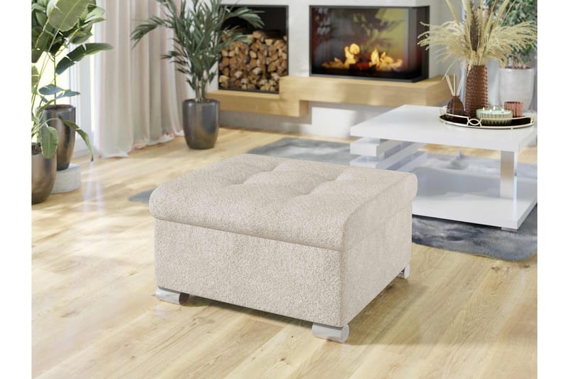 Dynir Fodskammel 70 cm - Beige - Møbler - Stole & lænestole - Taburet & skammel - Puf