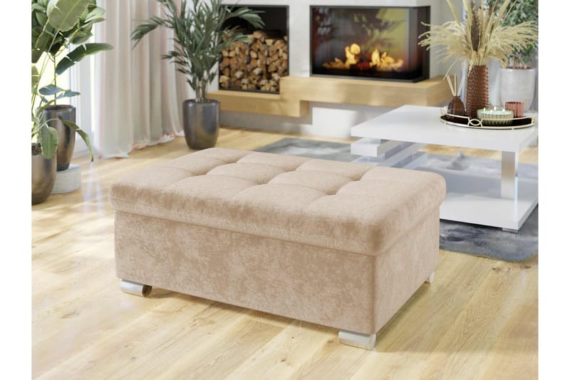 Dynir Fodskammel 70 cm - Beige - Møbler - Stole & lænestole - Taburet & skammel - Puf