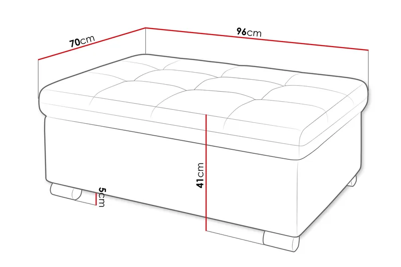 Dynir Fodskammel 70 cm - Grå - Møbler - Stole & lænestole - Taburet & skammel - Puf