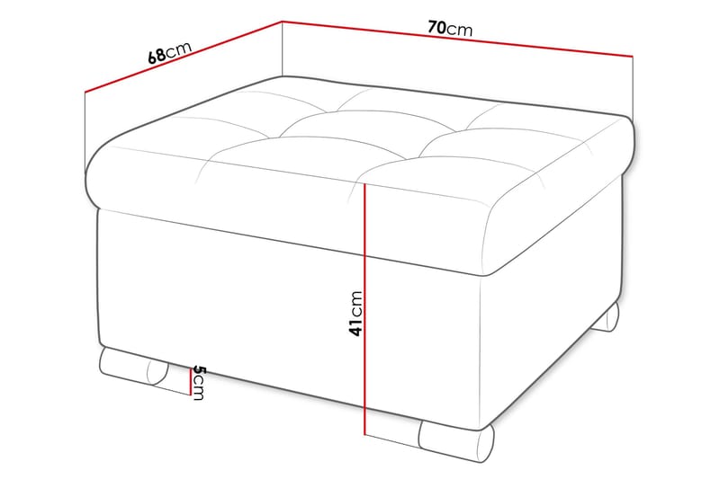 Dynir Fodskammel 70 cm - Grøn - Møbler - Stole & lænestole - Taburet & skammel - Puf