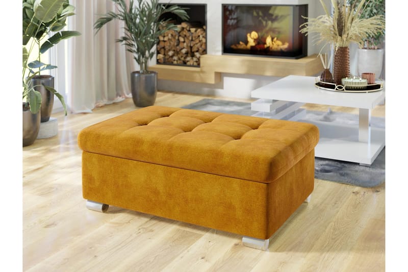 Dynir Fodskammel 70 cm - Gul - Møbler - Stole & lænestole - Taburet & skammel - Puf