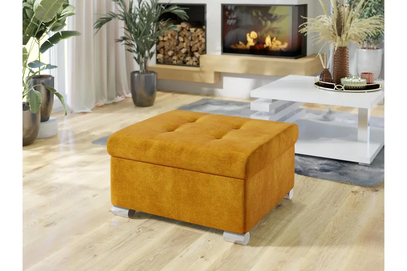 Dynir Fodskammel 70 cm - Gul - Møbler - Stole & lænestole - Taburet & skammel - Puf