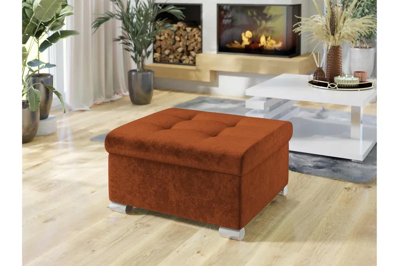 Dynir Fodskammel 70 cm - Orange - Møbler - Stole & lænestole - Taburet & skammel - Puf