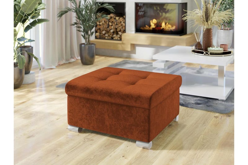 Dynir Fodskammel 70 cm - Orange - Møbler - Stole & lænestole - Taburet & skammel - Puf