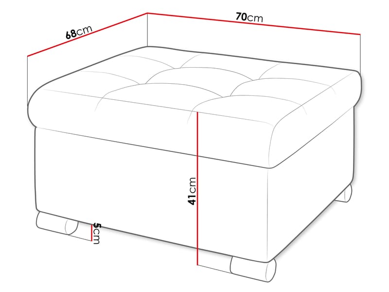 Dynir Fodskammel 96 cm - Beige - Møbler - Stole & lænestole - Taburet & skammel - Puf