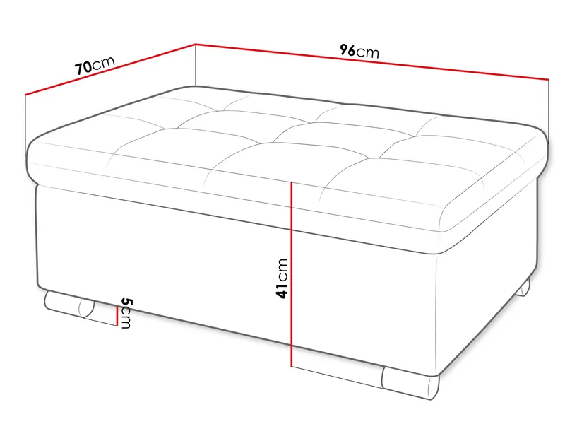 Dynir Fodskammel 96 cm - Beige - Møbler - Stole & lænestole - Taburet & skammel - Puf