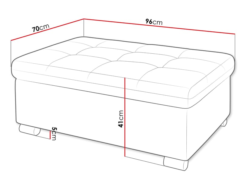 Dynir Fodskammel 96 cm - Blå - Møbler - Stole & lænestole - Taburet & skammel - Puf