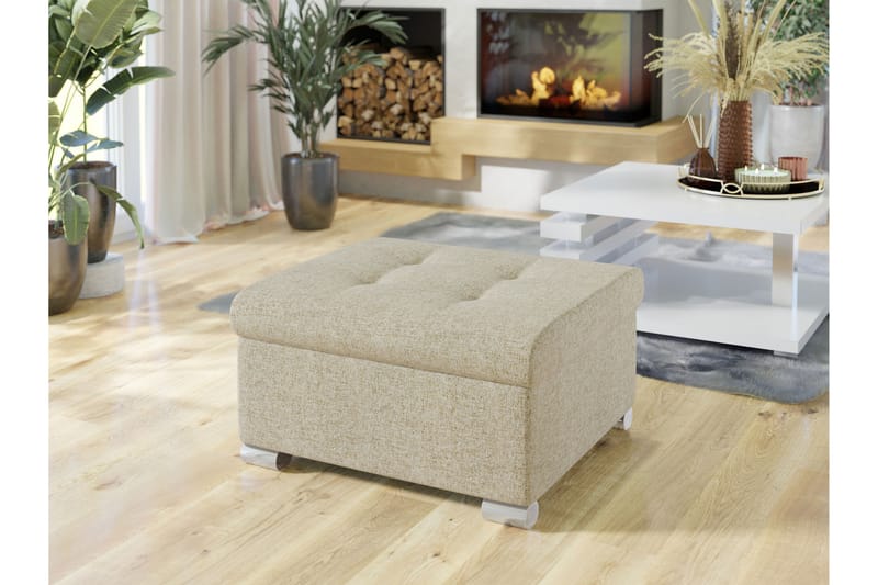 Dynir Fotpall 68 cm - Beige - Møbler - Stole & lænestole - Taburet & skammel - Puf