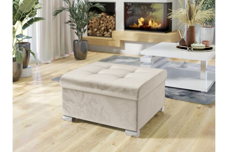 Dynir Fotpall 68 cm - Beige - Møbler - Stole & lænestole - Taburet & skammel - Puf