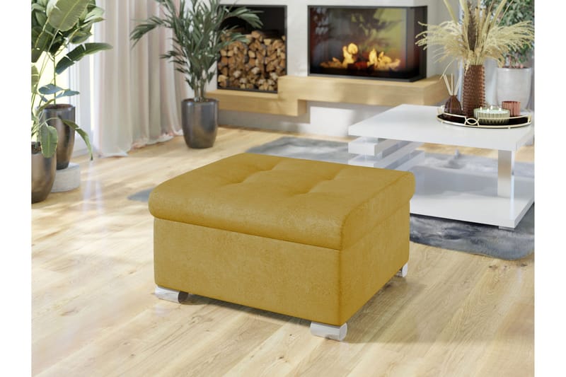 Dynir Fotpall 68 cm - Gul - Møbler - Stole & lænestole - Taburet & skammel - Puf