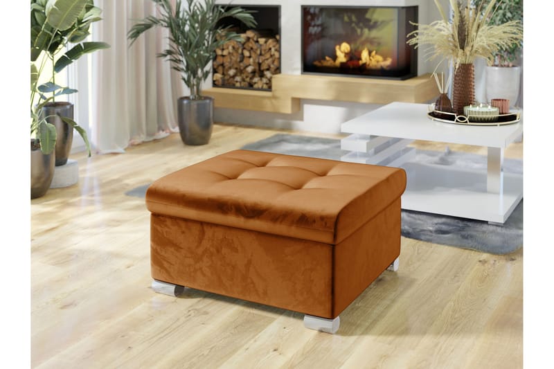 Dynir Fotpall 68 cm - Orange - Møbler - Stole & lænestole - Taburet & skammel - Puf