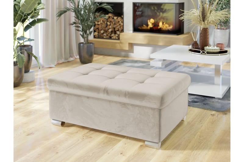 Dynir Fotpall 70 cm - Beige - Møbler - Stole & lænestole - Taburet & skammel - Puf