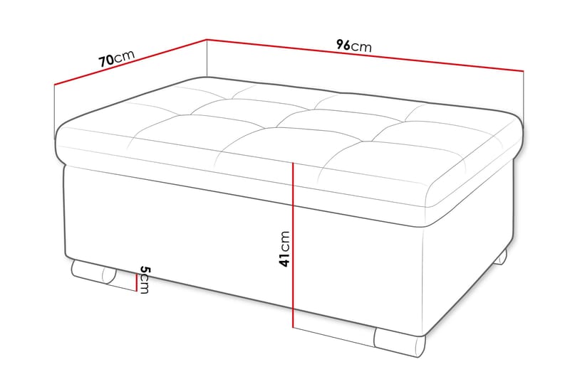 Dynir Fotpall 70 cm - Grøn - Møbler - Stole & lænestole - Taburet & skammel - Puf