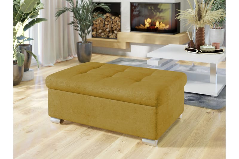 Dynir Fotpall 70 cm - Gul - Møbler - Stole & lænestole - Taburet & skammel - Puf